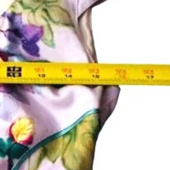 BluMarine Dress Italian Designer Floral Pleats Cotton Lined Women’s Size 42 US 6 - Picture 8 of 16